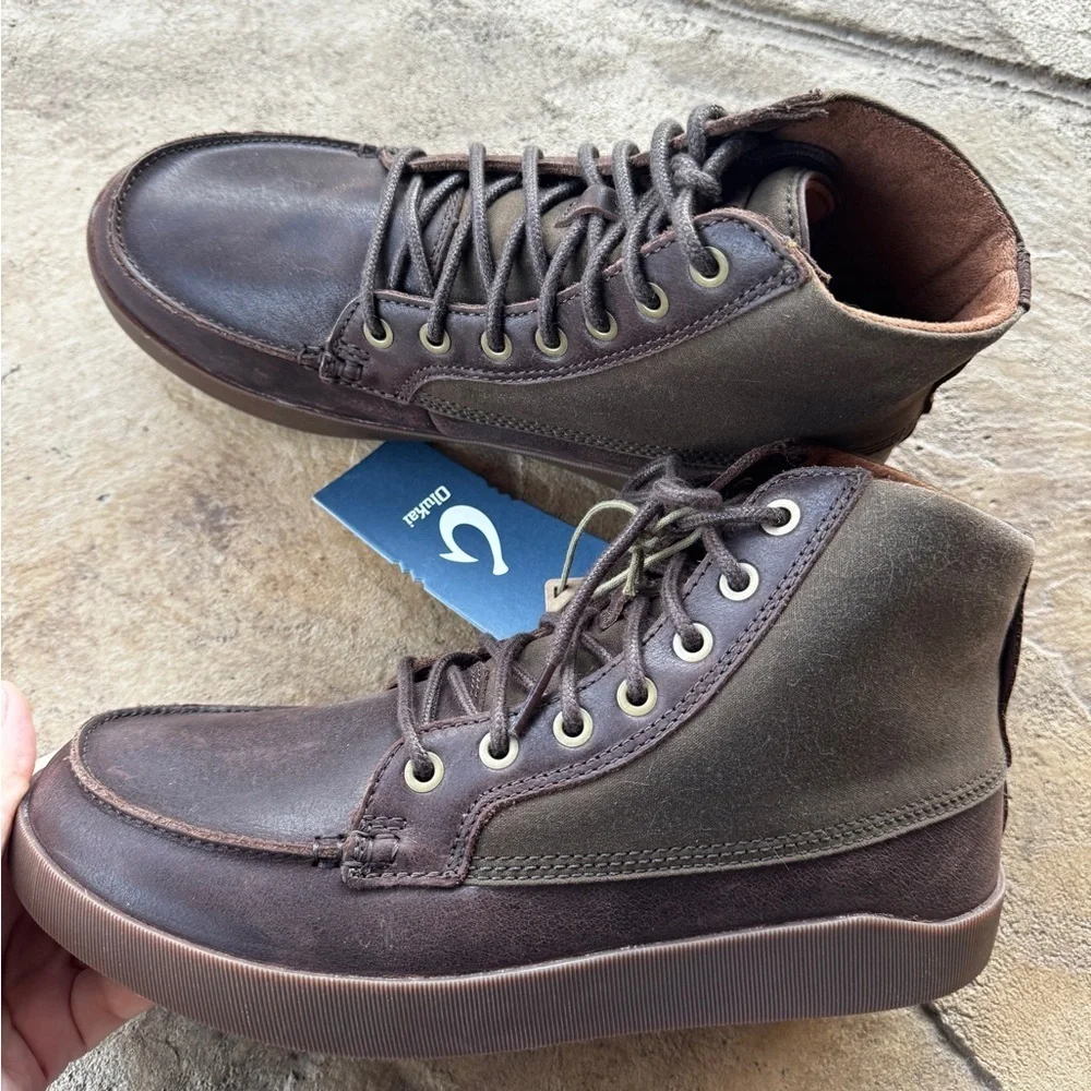 OluKai Men's MOLINA - M Husk / Dark Oak Size 8,5